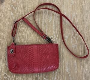 Joy Susan Mini Crossbody Wristlet Clutch Handbag - Red